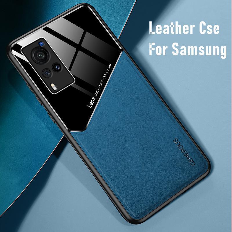 For Samsung Galaxy S21 S22 Note 20 Ultra Plus S20 FE Leather Case Blue