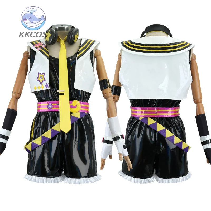 Anime Muse Dash Rinn Lenn Game Cosplay Costume Uniform Jacket Skirt Wig Halloween Party Role Play Outfits for Women Men KKCos