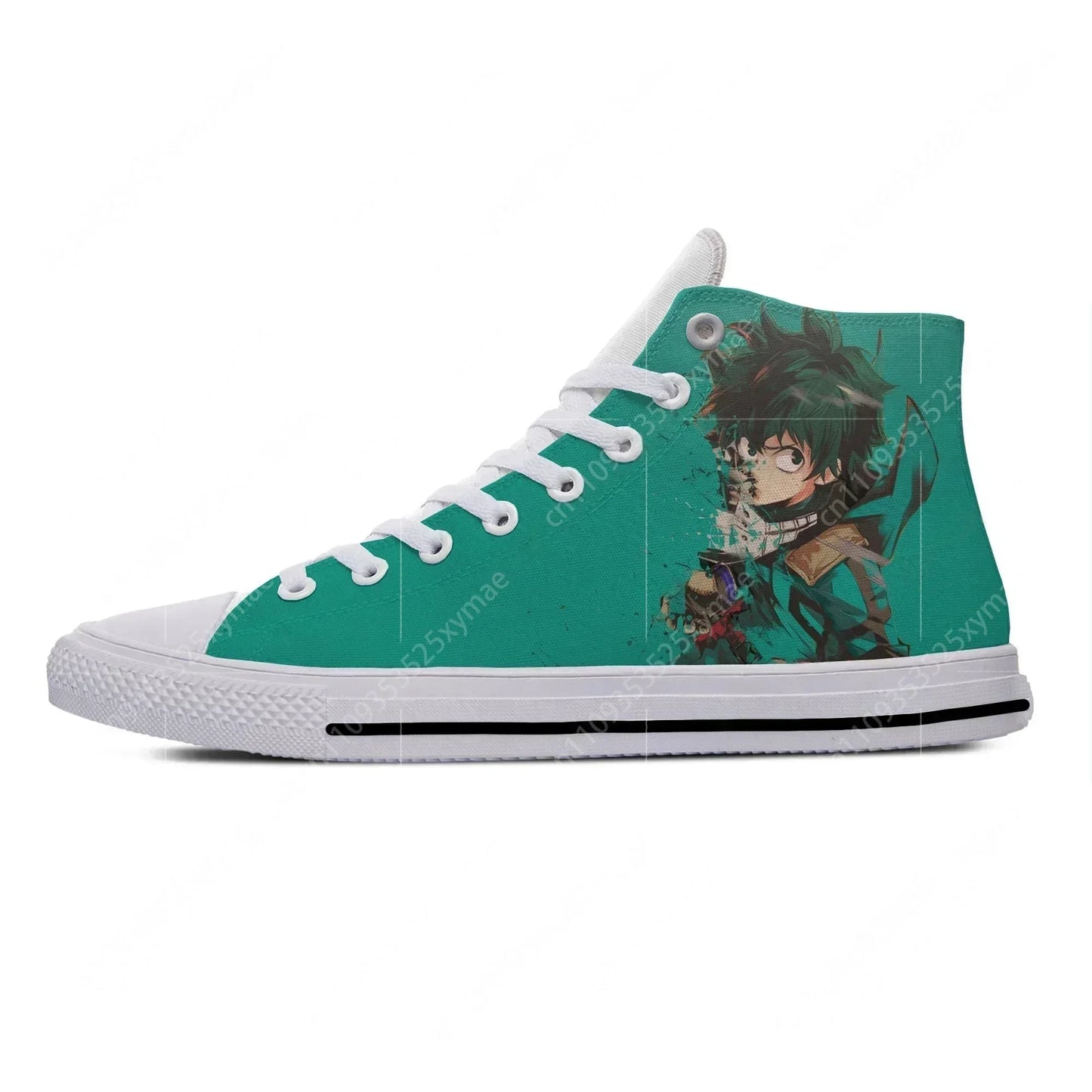 Anime My Hero Academia Midoriya Izuku Deku Hot Cool Casual Cloth Shoes High Top Harajuku Breathable 3D Print Men women Sneaker
