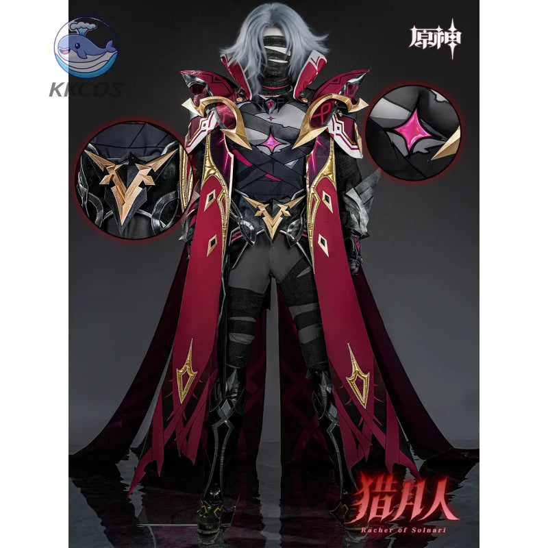 Genshin Impact -Rerir(Sinner of Defiling Death\Racher of Solnari）Cosplay Costume Full Set for Men/Women Halloween Outfit KKcos
