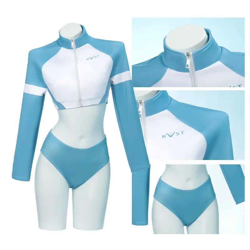 Sorai Saki Cosplay Anime Game Blue Archive Costume Summer Uniform Swimsuit Hot Girls Y2k Streetwear Wigs Halloween party suit