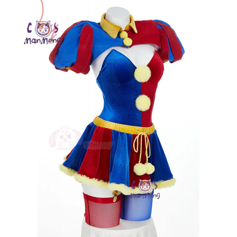 Anime Amazing joker Girl Digital Circus Pomni Cosplay Costume Game Circus jumpsuit hat socks coat Halloween men women outfit