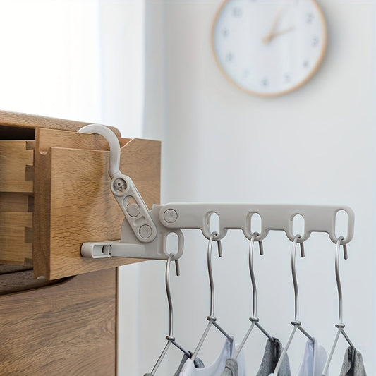 Foldable 5-Hole Hanger Portable Space-Saving Drying Rack