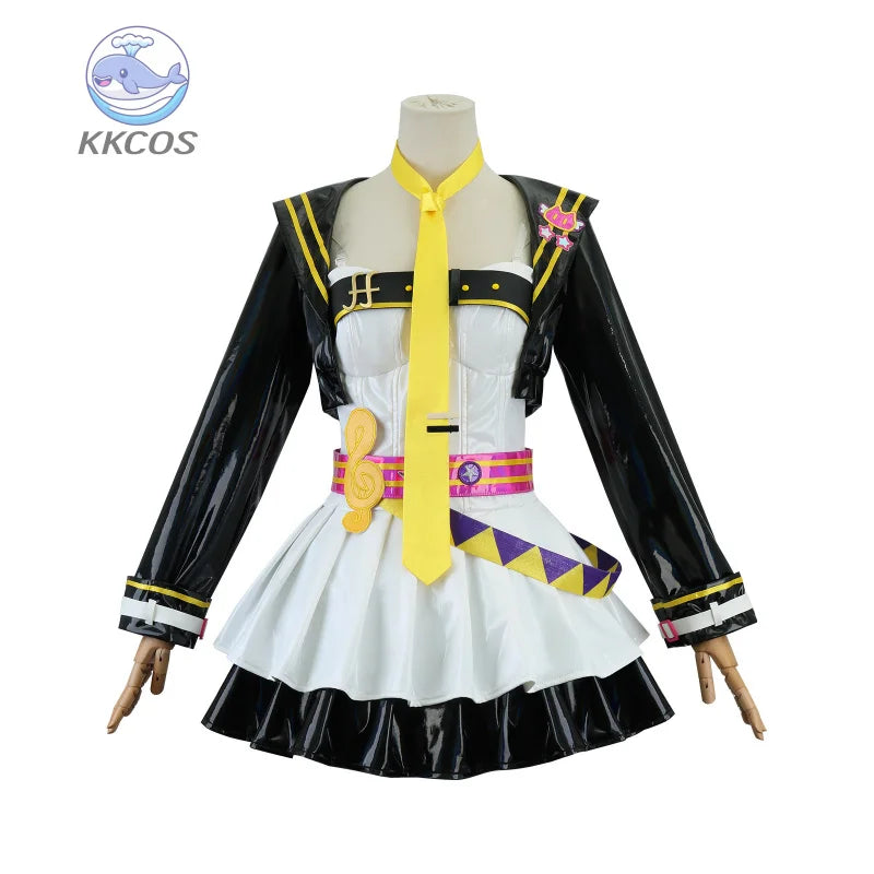 Anime Muse Dash Rinn Lenn Game Cosplay Costume Uniform Jacket Skirt Wig Halloween Party Role Play Outfits for Women Men KKCos