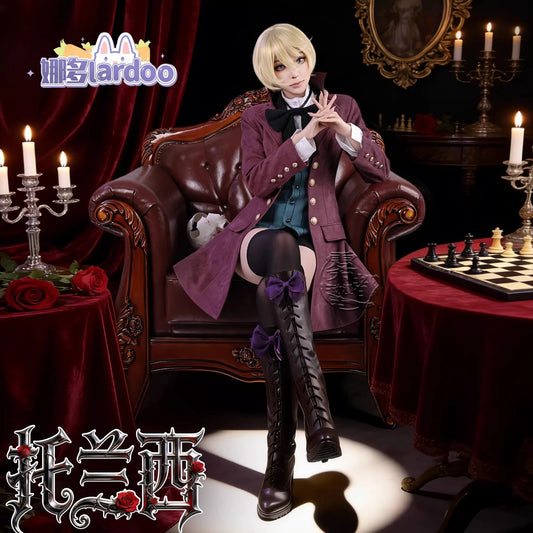 Alois Trancy Cosplay Costume Anime Black Butler Uniform Halloween Party for Women Men Carnival Props