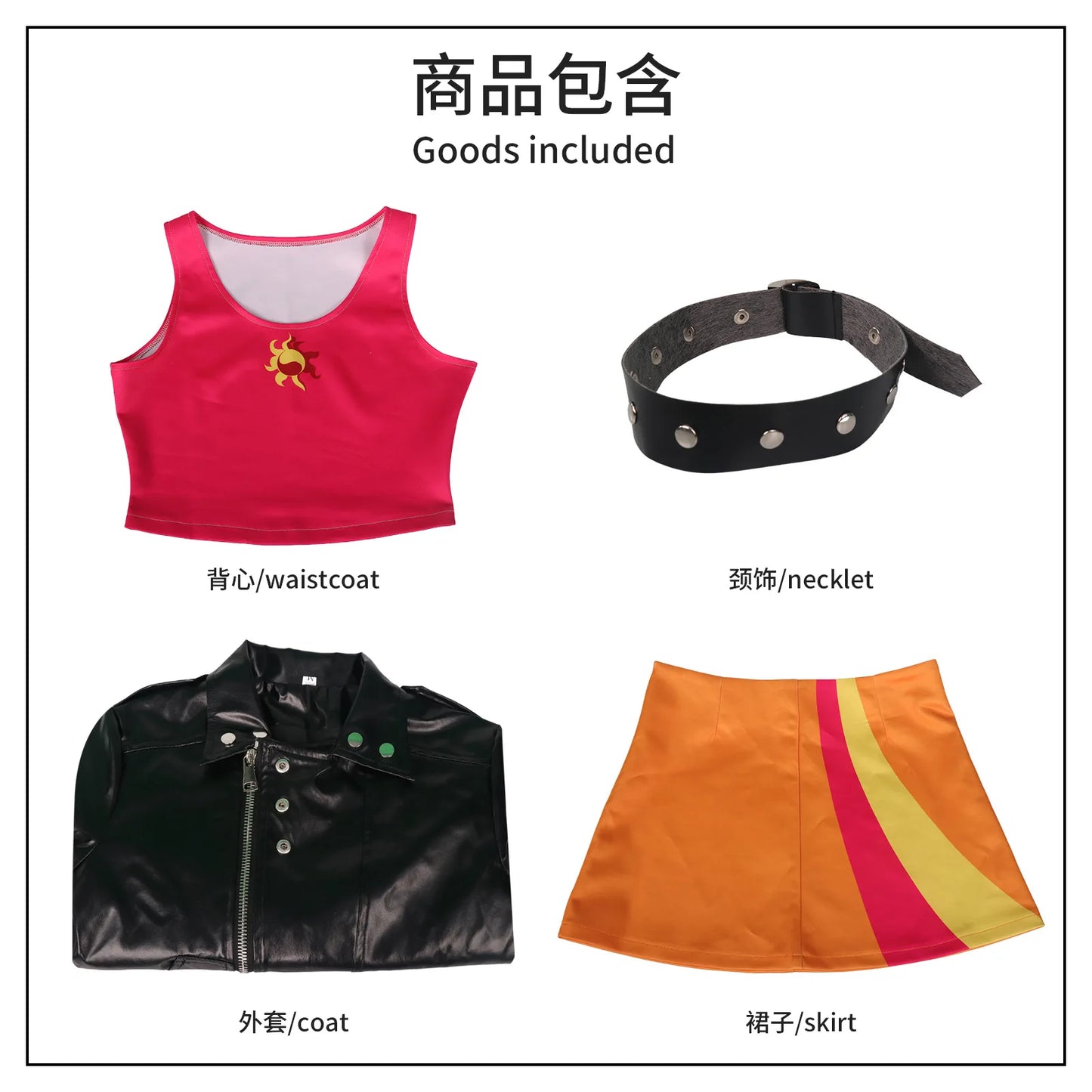 IN STOCK Anime Littlee Ponyy Cosplay Sunset Shimmer Costume Wig Lovely Princess Skirt Uniform  Halloween Party Outfit for Women