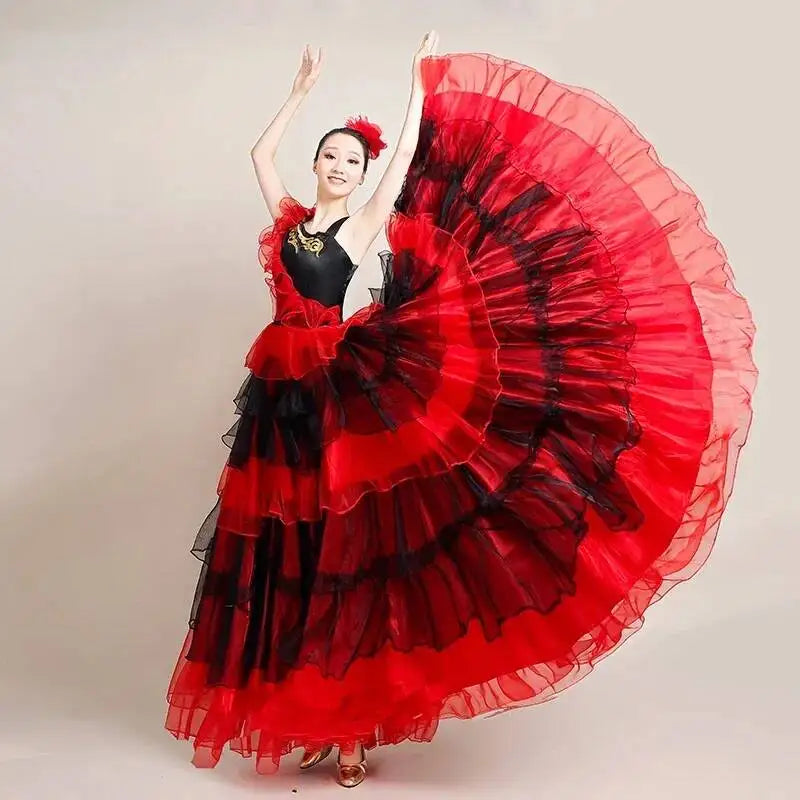 Bullfighting Dress For Women Big Swing Skirts Opening Dance Full-skirt Dress Spanish Stage Performance Costume Spanish Flamenco