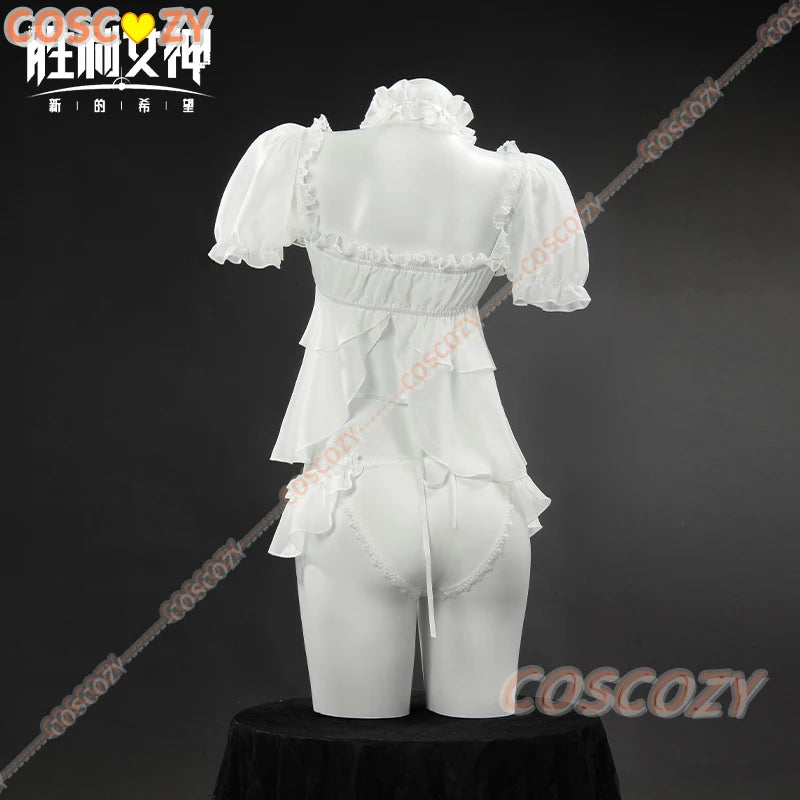 Game NIKKE：The Goddess of Victory Dorothy Cosplay Costume Summer White Swimsuit Shorts Wig Woman Sexy Carnival Bikini Suit