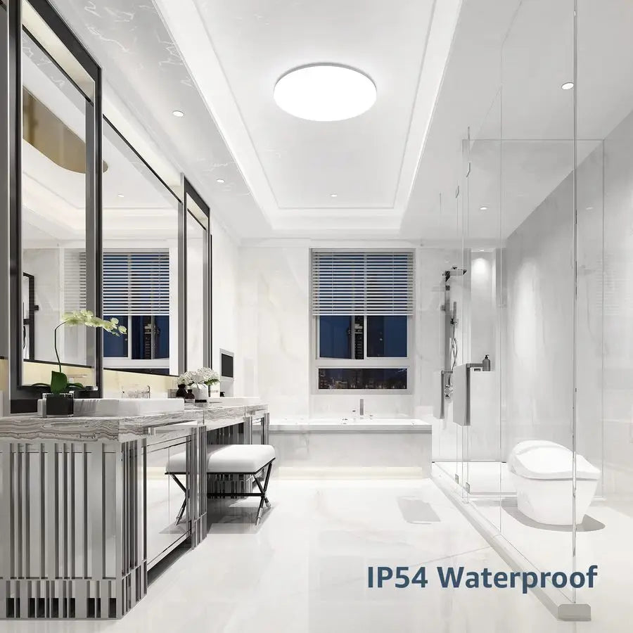 11 inch 24 watt Flush Mount LED Ceiling Light 2400 Lumen 200 watt Equivalent, Waterproof, Daylight White 5000 Kelvin Bright Ceil
