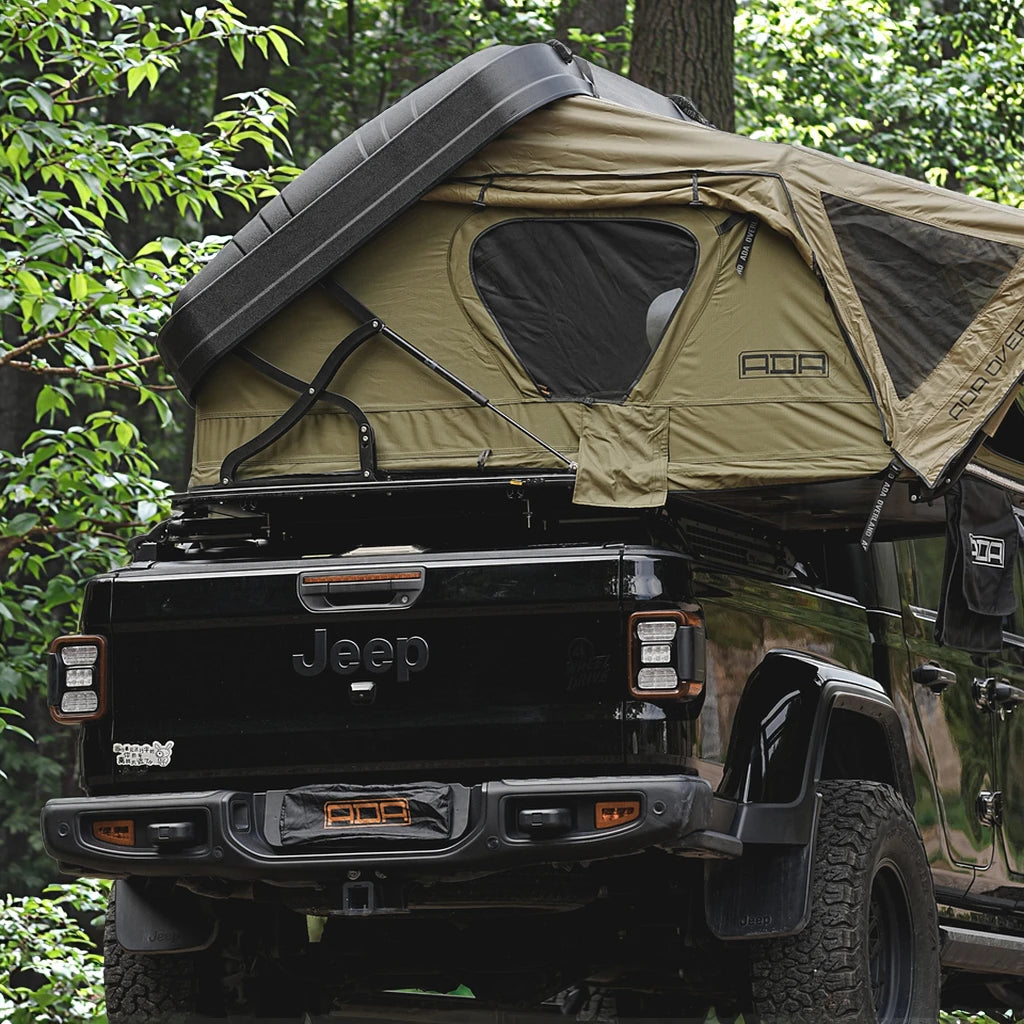 Spacious Space Factory Hot Selling Line-X Coated ABS Hard Shell Roof Top Tent For 4x4 And SUV Cars Outdoor Tent
