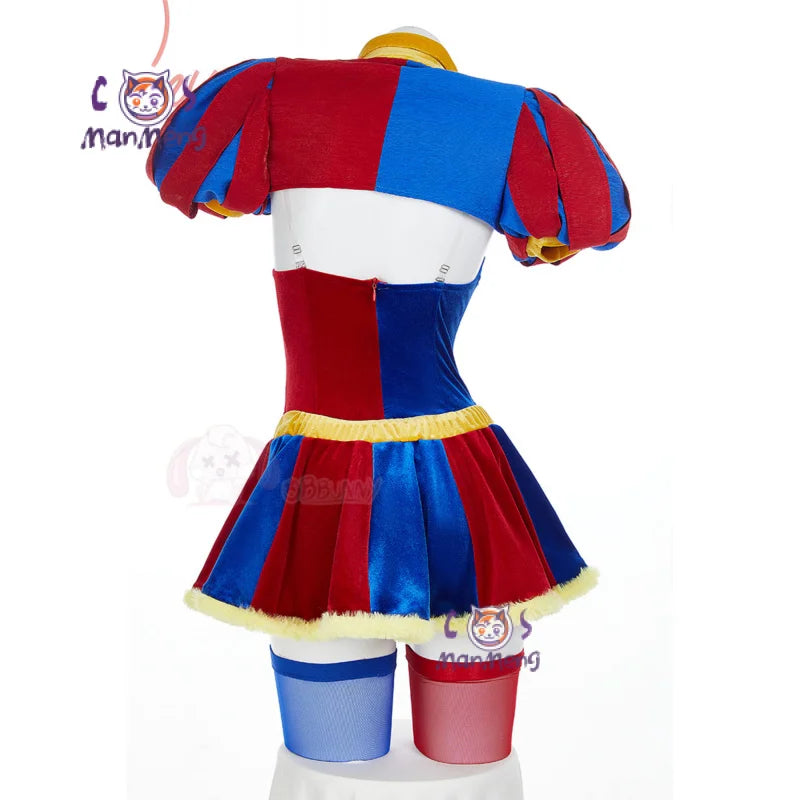 Anime Amazing joker Girl Digital Circus Pomni Cosplay Costume Game Circus jumpsuit hat socks coat Halloween men women outfit