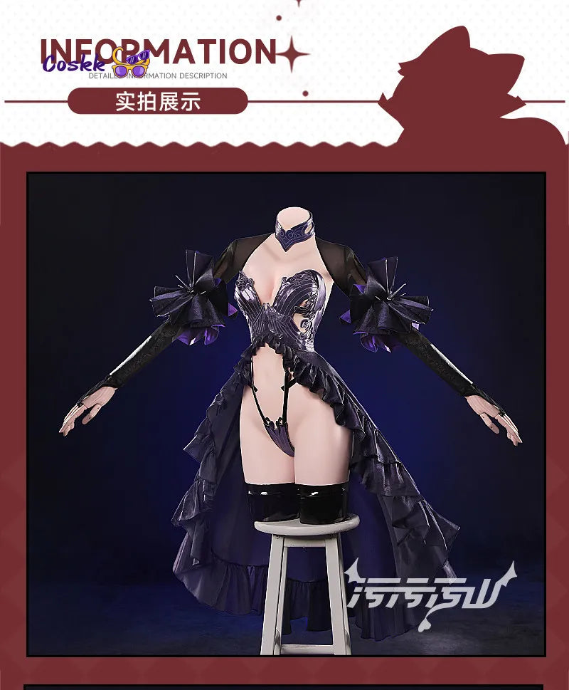 New Shuten Douji Cosplay Game Fate Fate/Grand Order Costume Halloween Christmas Role Playing woman sexy black dress hat prop