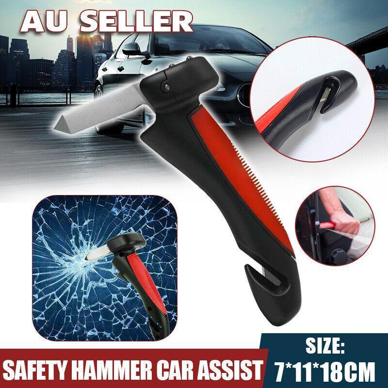 Car Door Handle Disability Elderly Standing Aid Cane Glass Breaker Flashlight Au