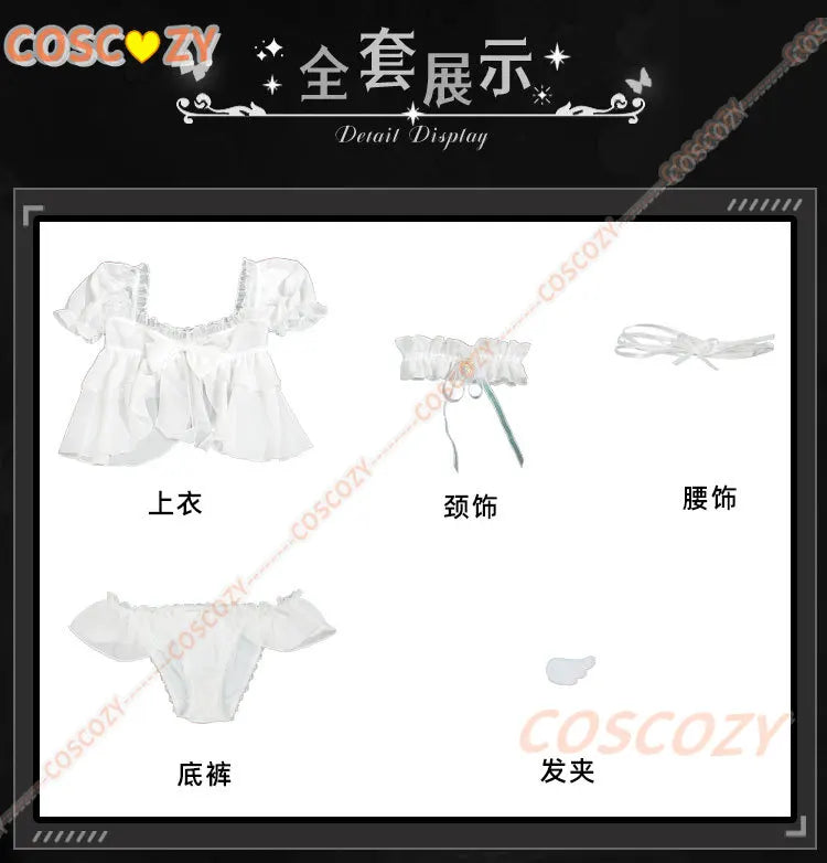 Game NIKKE：The Goddess of Victory Dorothy Cosplay Costume Summer White Swimsuit Shorts Wig Woman Sexy Carnival Bikini Suit