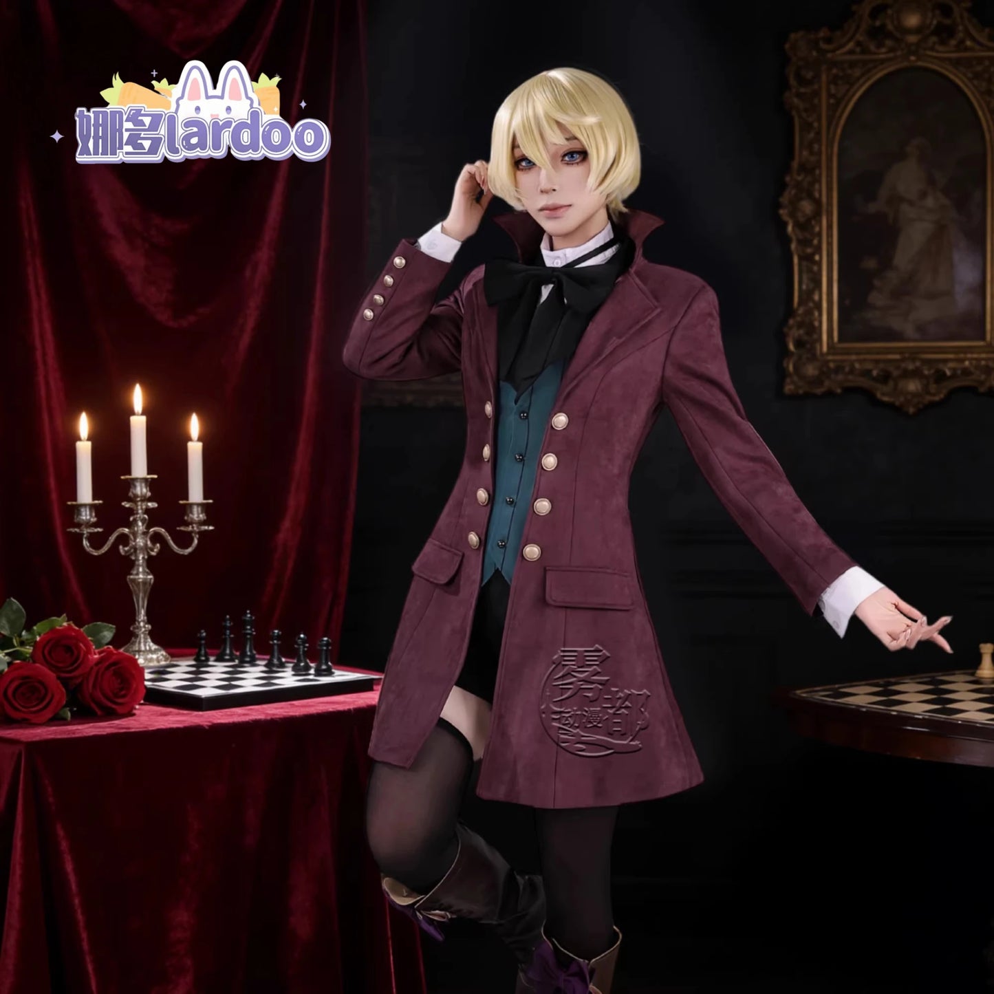 Alois Trancy Cosplay Costume Anime Black Butler Uniform Halloween Party for Women Men Carnival Props