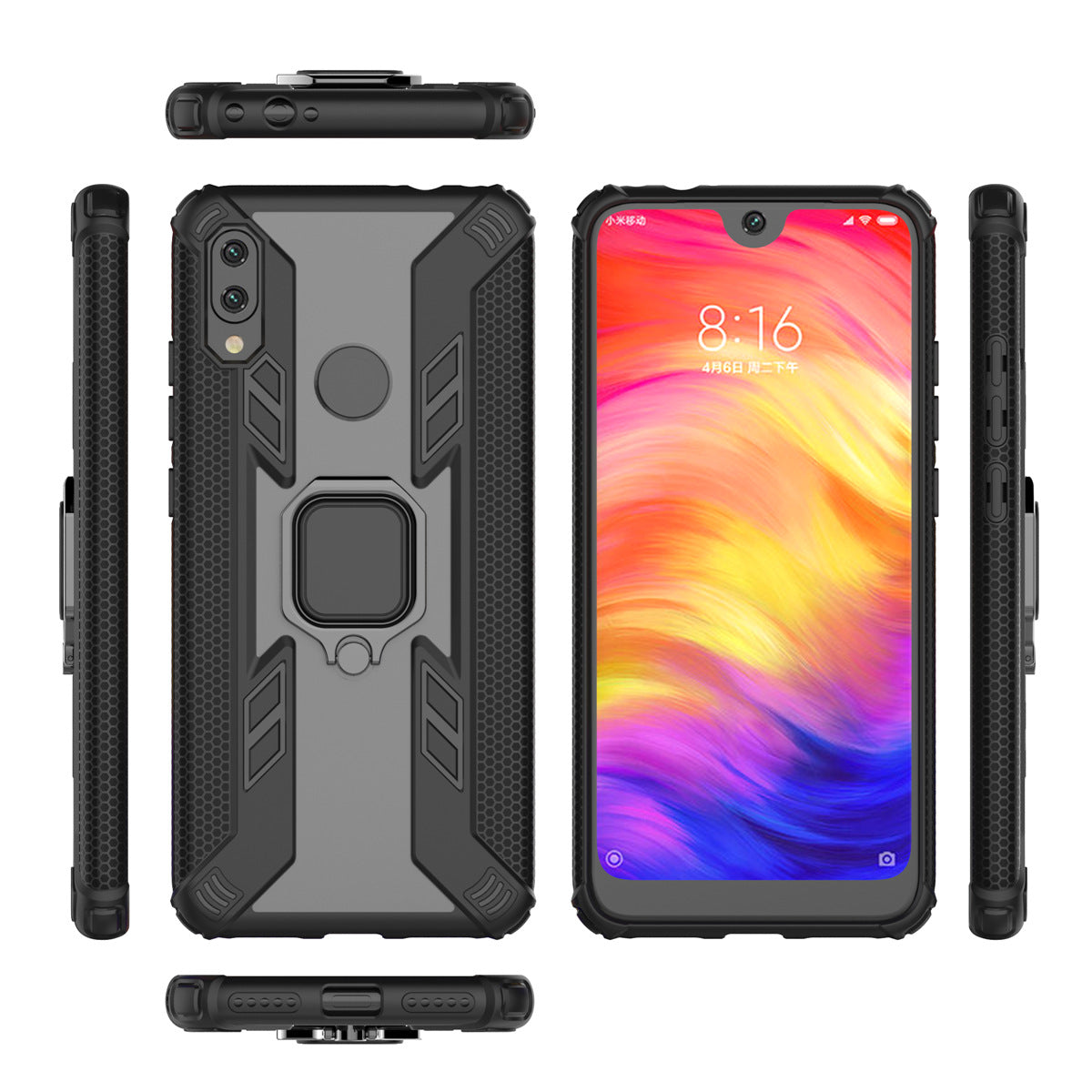 Transparent Airbag Phone Case with Magnetic Car Mount