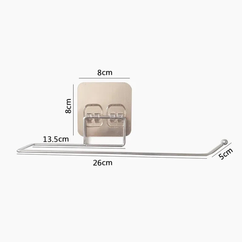 Wall Mounted Self Adhesive Paper Towel Holder Toilet Roll Rack Napkin Dispenser Kitchen Bathroom Accessories