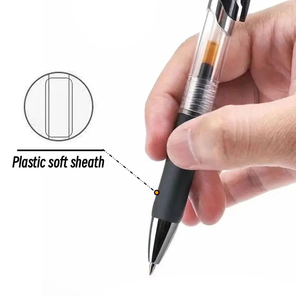 Clearance_Gel Pen Set Black Blue Ballpoint 0.5 mm Refills Cute School & office writing pens supplies Kawaii Korean Stationery_Co