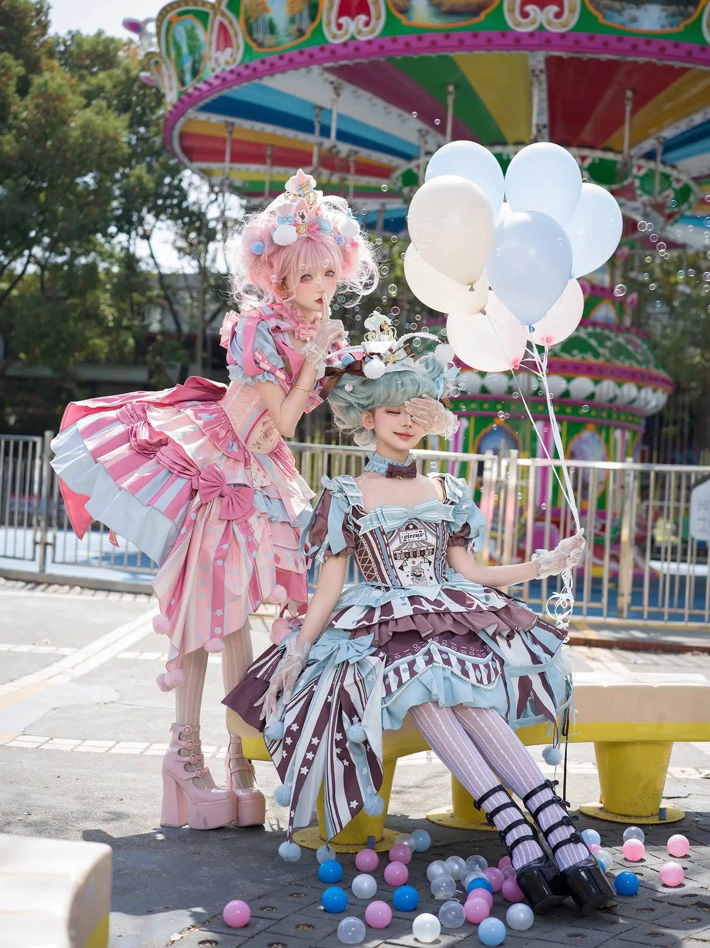 New Fiesta Carnival Halloween Cos Cosplay Circus Fairy Tale Opening Lolita Skirt LO Skirt