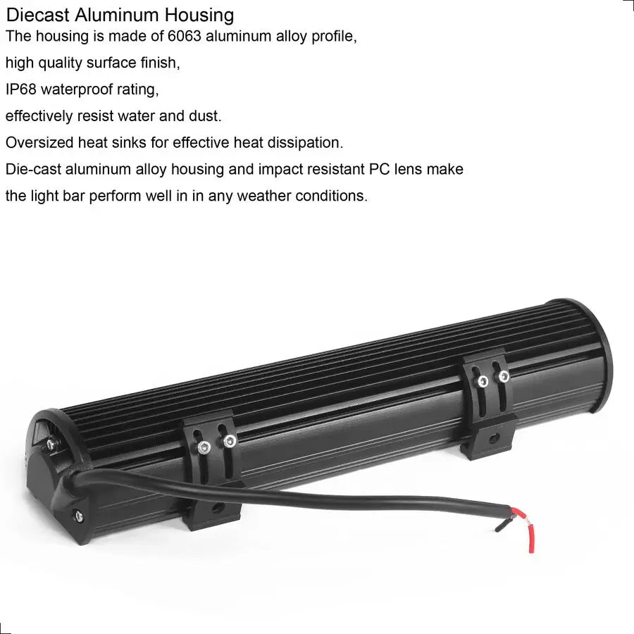 16 Inch 216W Tri Row Offroad High Power Chips LED Light Bar Driving Work Lights for FJ Cruiser OffRoad 4WD 4x4 Tractor Pickup Tr
