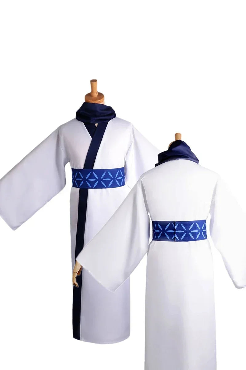 2026 Anime Jujutsu Kaisen Ryomen Sukuna Cosplay Costume Kostuum Pruik Japan White Kimono Wig Outfits Hanfu Mannen Vrouwen