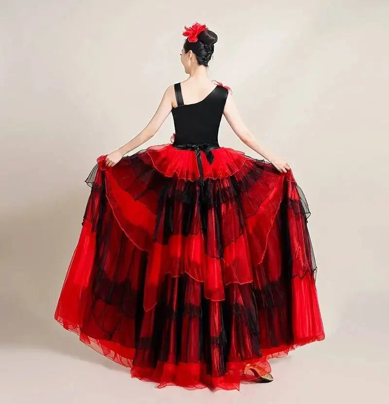 Bullfighting Dress For Women Big Swing Skirts Opening Dance Full-skirt Dress Spanish Stage Performance Costume Spanish Flamenco