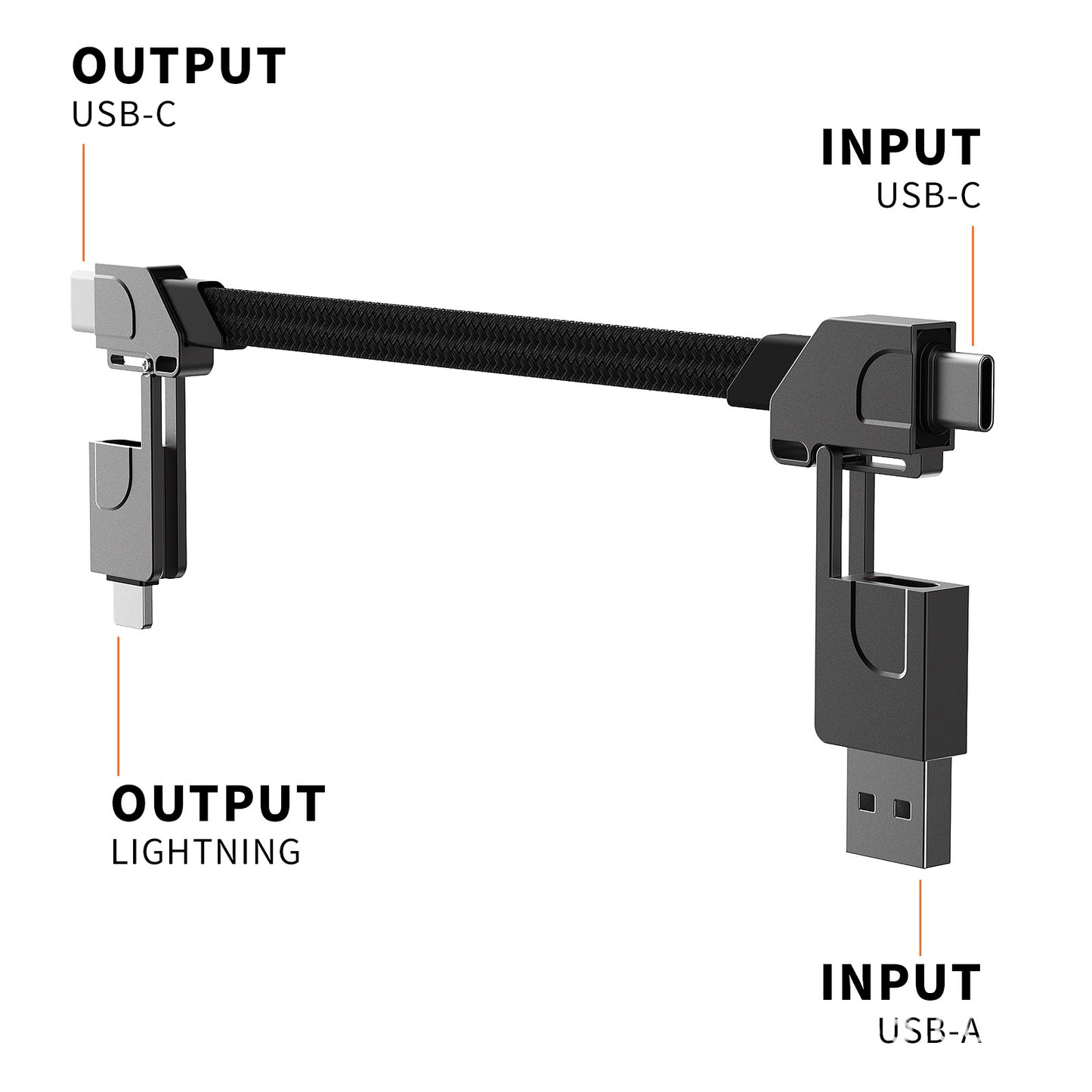 4-in-1 PD Fast Charging Keychain with Type-C (60W)
