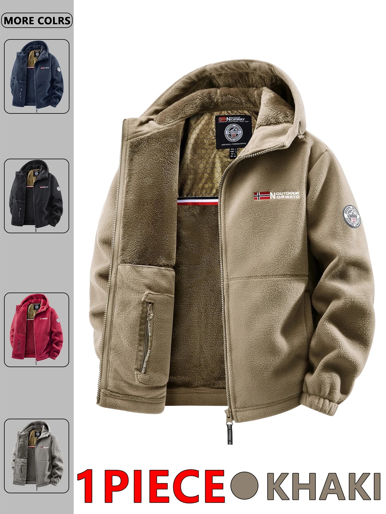 Men's Autumn and Winter Outdoor Hooded Jacket, Suitable for Daily Wear at Home, for Travel, Parties, Commuting, Outdoor Fashion Versatile, Enhances Temperament, Streetwear, Travel Wear.