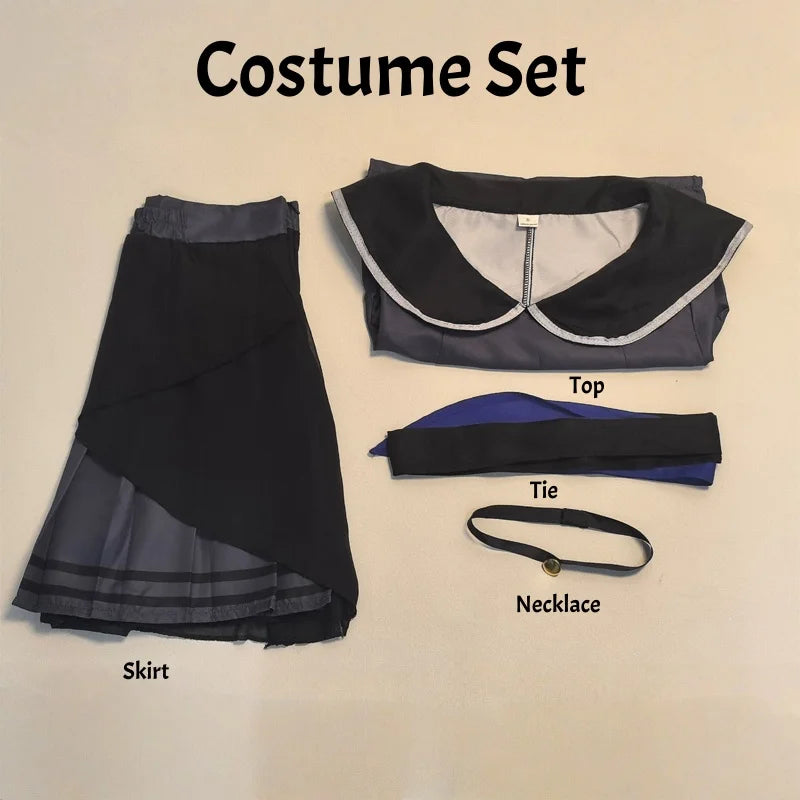 Project Sekai Game Asahina Mafuyu Anime Cosplay Costume Uniform Wig Full Set for Women Girls Halloween Carnival Party Role Play