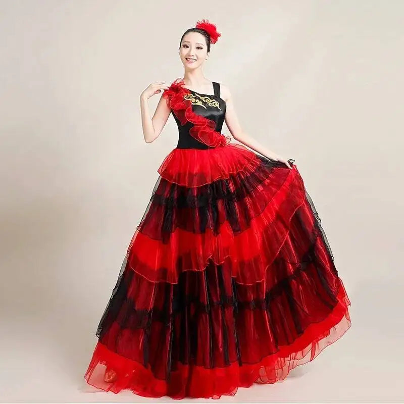 Bullfighting Dress For Women Big Swing Skirts Opening Dance Full-skirt Dress Spanish Stage Performance Costume Spanish Flamenco