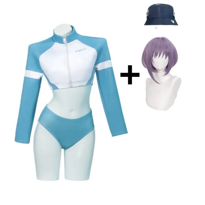 Sorai Saki Cosplay Anime Game Blue Archive Costume Summer Uniform Swimsuit Hot Girls Y2k Streetwear Wigs Halloween party suit