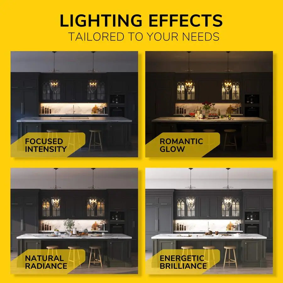 24inch 3 Color Levels LED Under Cabinet Lighting, Hardwired or Pluggedin, Selectable White 2700K 3000K 4000K, Dimmable, White Fi