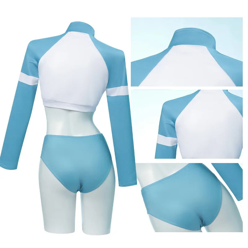 Sorai Saki Cosplay Anime Game Blue Archive Costume Summer Uniform Swimsuit Hot Girls Y2k Streetwear Wigs Halloween party suit