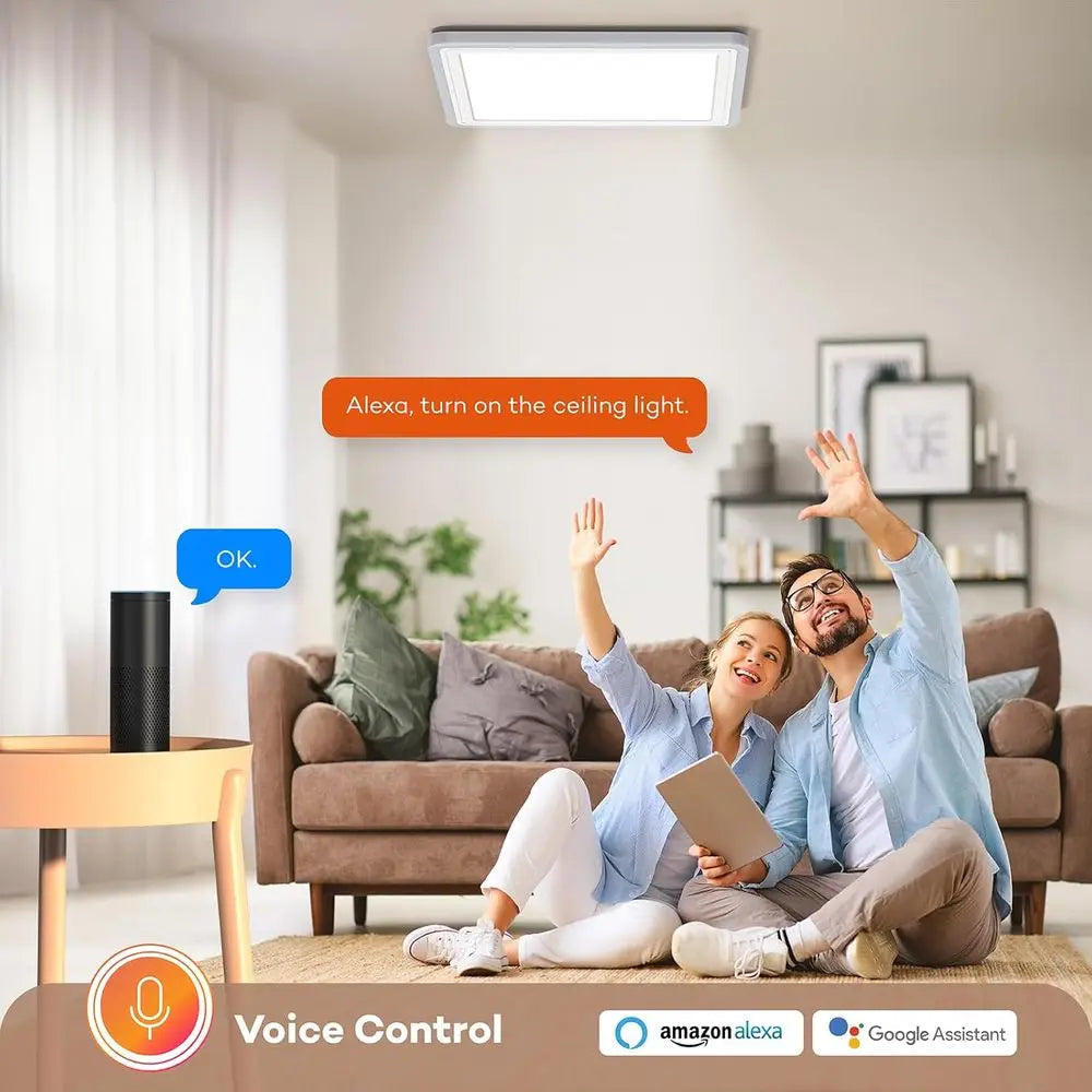 13in RGB LED Ceiling Light with Remote, Compatible with Alexa, Suitable for Home, Bedroom, Kitchen