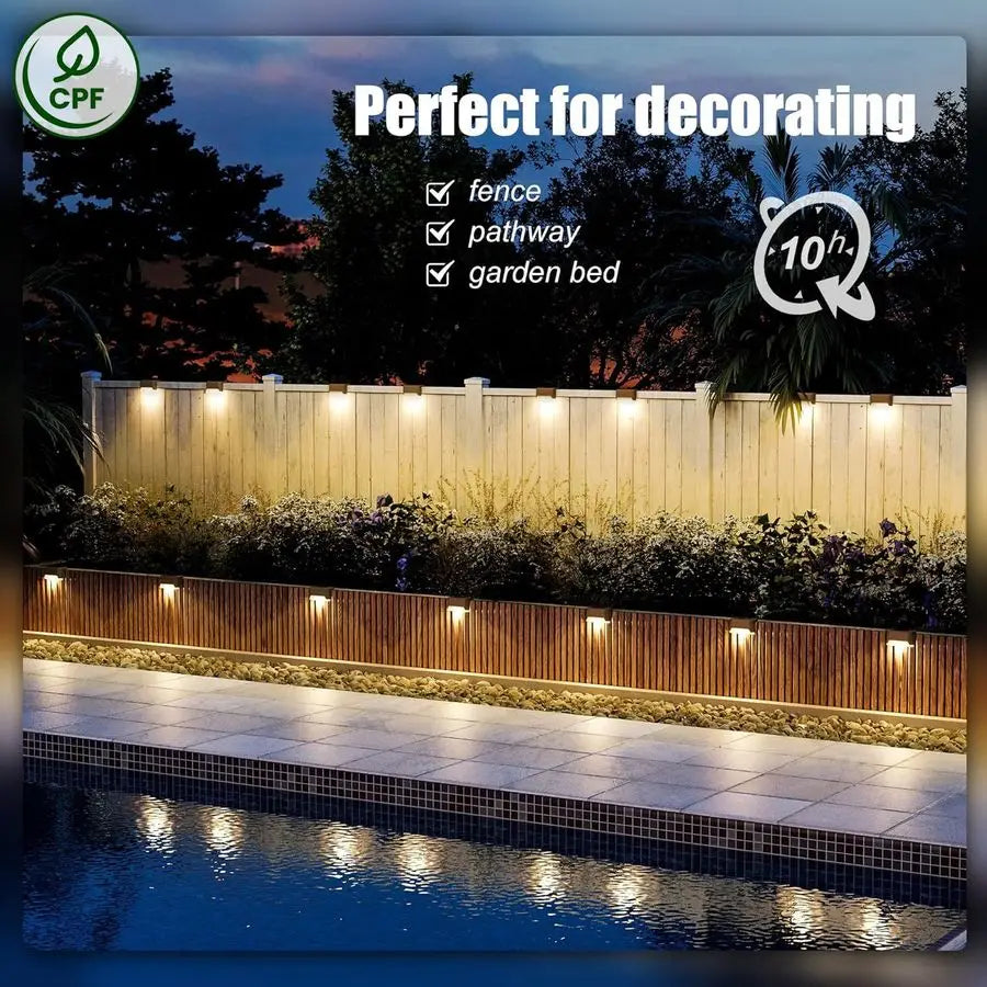 Solar Deck Lights Outdoor 16 Pack, Solar Step Lights Waterproof Led Solar lights for Outdoor Stairs, Step , Fence, Yard, Patio,