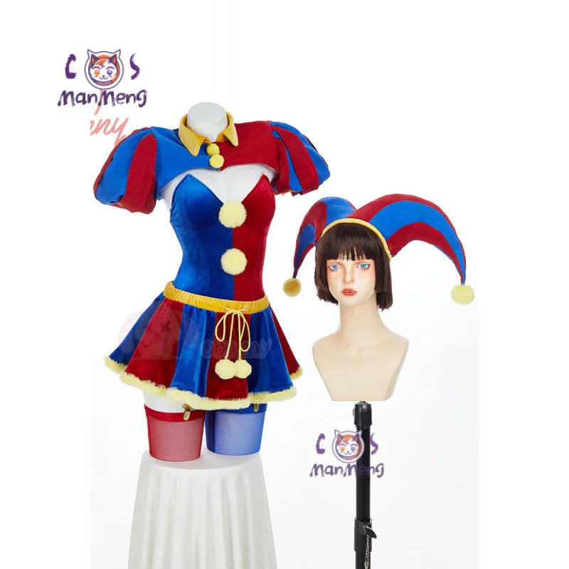Anime Amazing joker Girl Digital Circus Pomni Cosplay Costume Game Circus jumpsuit hat socks coat Halloween men women outfit