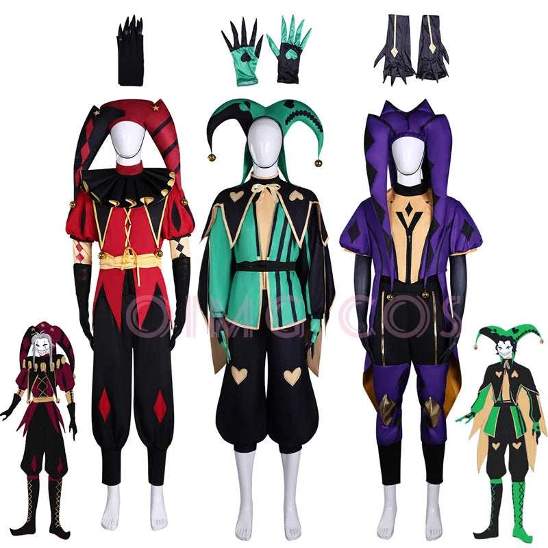 TheFreakCircus Pierrot Cosplay Costume Harlequin Adult Carnival Uniform Anime Halloween  Masquerade Women Party Costumes Game