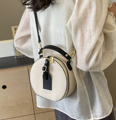 Vintage Inspired Leather Box Crossbody Bag