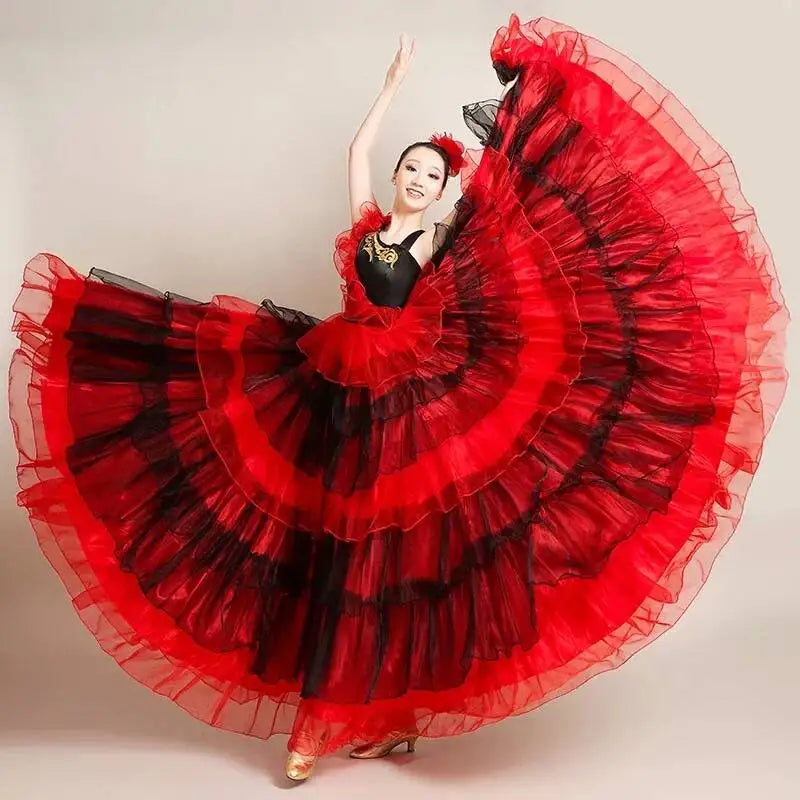 Bullfighting Dress For Women Big Swing Skirts Opening Dance Full-skirt Dress Spanish Stage Performance Costume Spanish Flamenco
