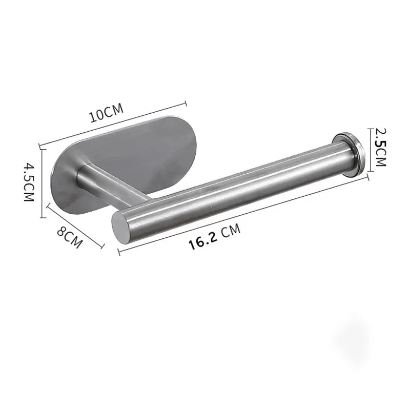 Wall Mounted Self Adhesive Paper Towel Holder Toilet Roll Rack Napkin Dispenser Kitchen Bathroom Accessories