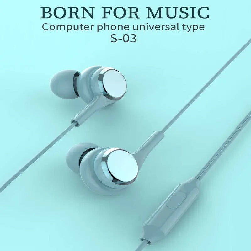 Macaron Color Wired Headphones with HD Microphone