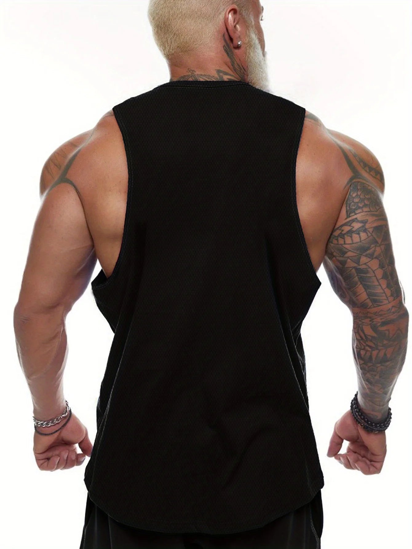 Men's large-sized, tall, breathable sleeveless shirt - pigeon print