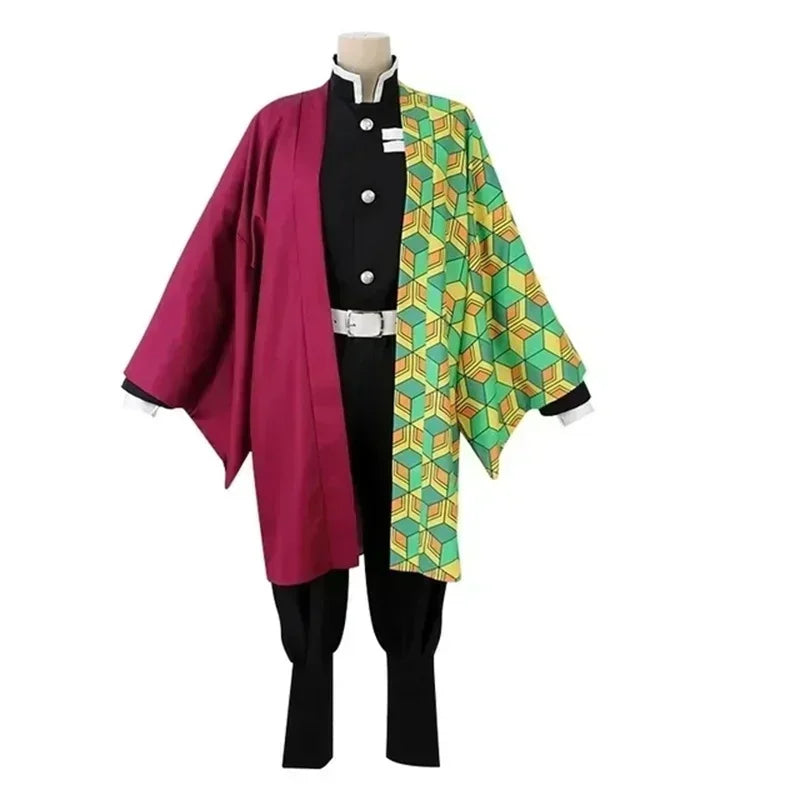 2025 Halloween Anime Demon Slayer Tomioka Giyuu Cosplay Costume Accessories Suit Uniforms Kimetsu No Yaiba Costumes Wig
