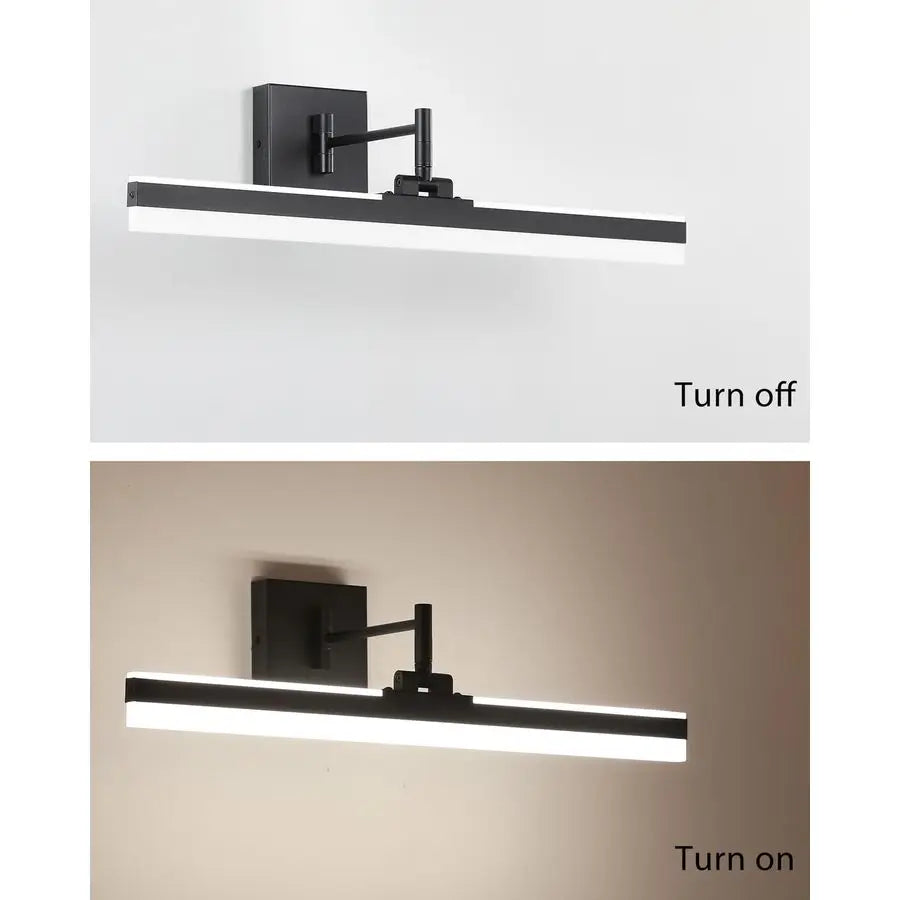 LED Vanity Light,23.6 Adjustable amp Rotatable Bathroom Light Fixture Above Mirror, Wall Sconce, Black