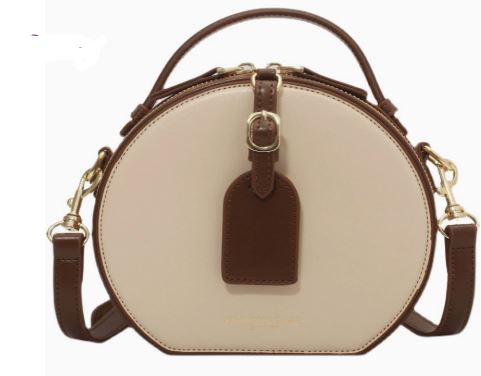 Vintage Inspired Leather Box Crossbody Bag