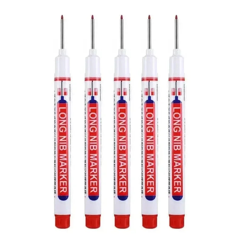 1-40PCS 20mm Deep Hole Long Nib Head Markers For Metal Perforating Pen Waterproof Bathroom Woodworking Decoration Multi-Purpose