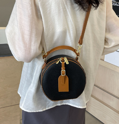 Vintage Inspired Leather Box Crossbody Bag