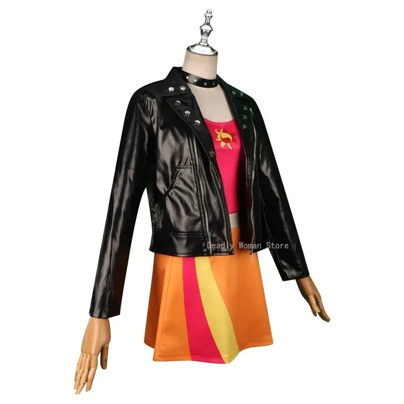 IN STOCK Anime Littlee Ponyy Cosplay Sunset Shimmer Costume Wig Lovely Princess Skirt Uniform  Halloween Party Outfit for Women