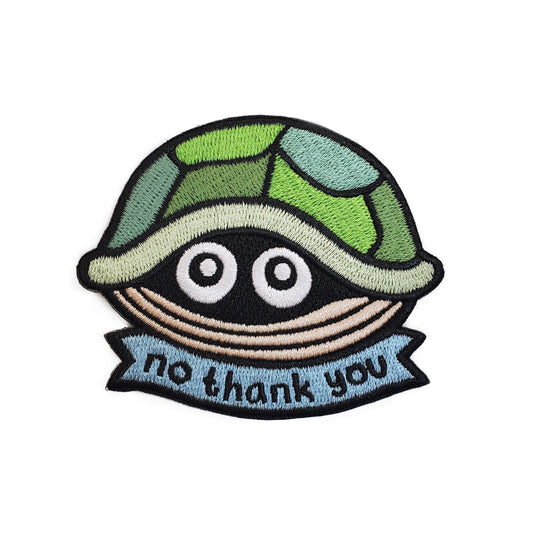 No Thank You Turtle Patch
