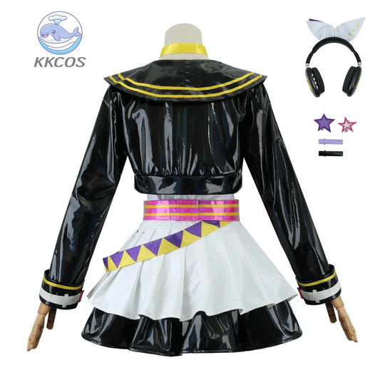 Anime Muse Dash Rinn Lenn Game Cosplay Costume Uniform Jacket Skirt Wig Halloween Party Role Play Outfits for Women Men KKCos